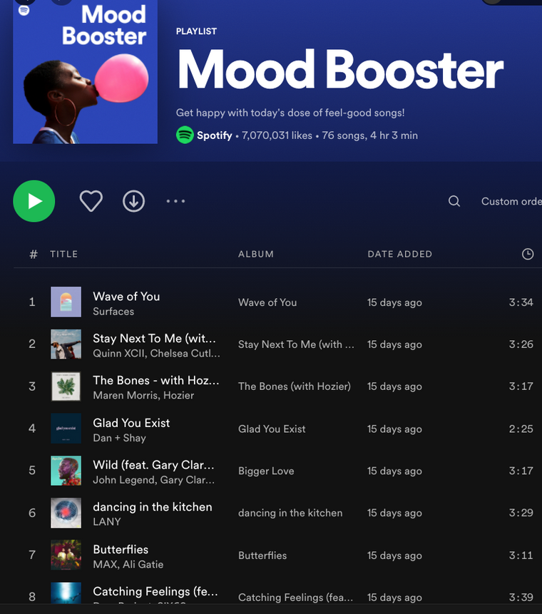 Mood Booster on Spotify