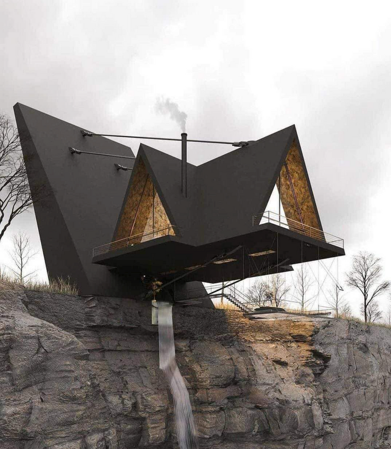 Suspended Black House of dreams... or nightmares?