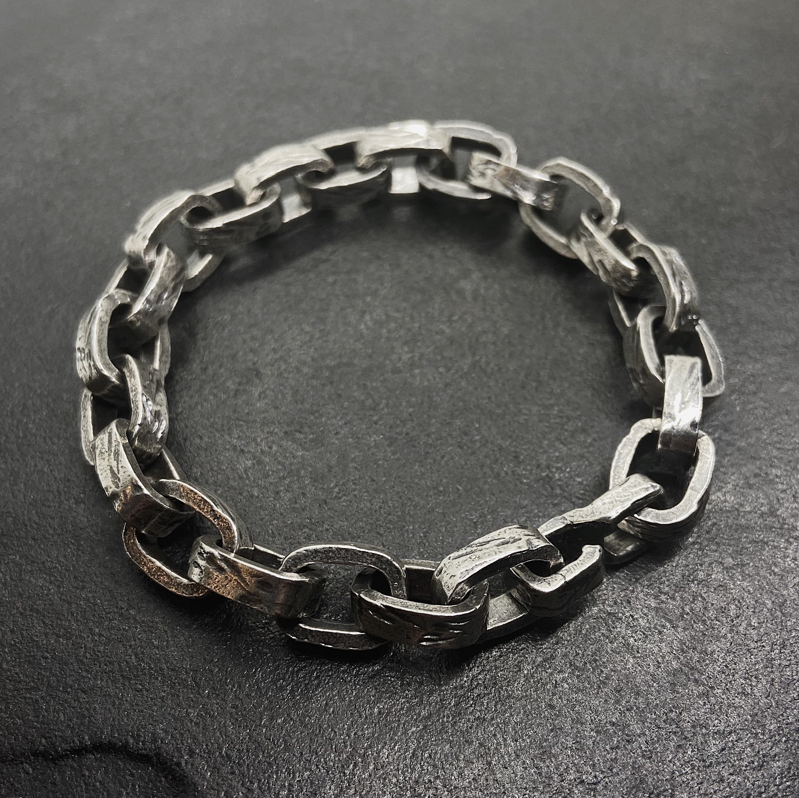 Broken Link Chain Bracelet in Silver, Large