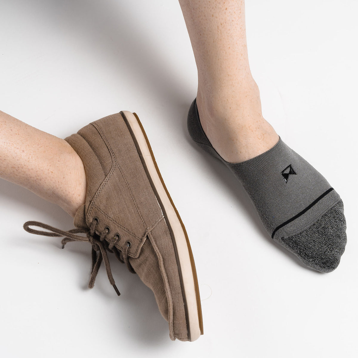 Titan Sock Pack - No Show / 6 Pack / Grey No Show / 12 Pack / Grey No Show / 3 Pack / Grey